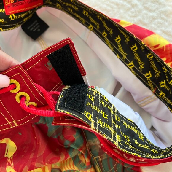 Bob Marley Dragonfly Clothing Co. Jamaican Reggae Surf Board Shorts Trunks Sz 38 - Picture 6 of 7